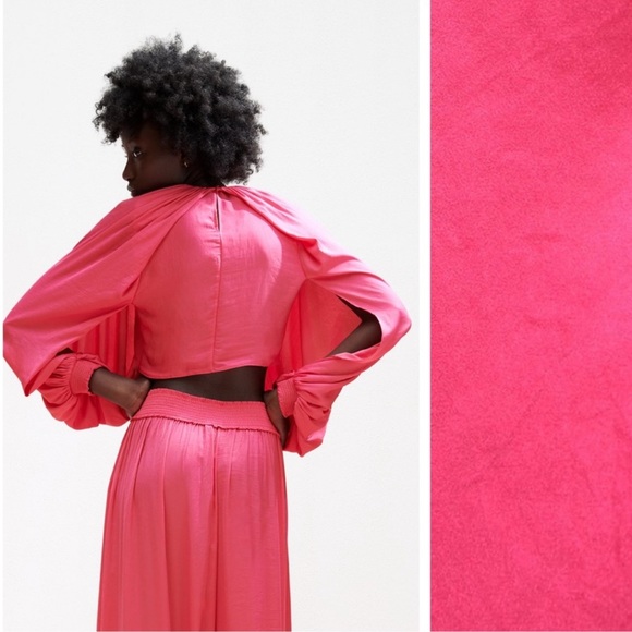 Zara Balloon Sleeve Crop Top - Picture 3 of 6